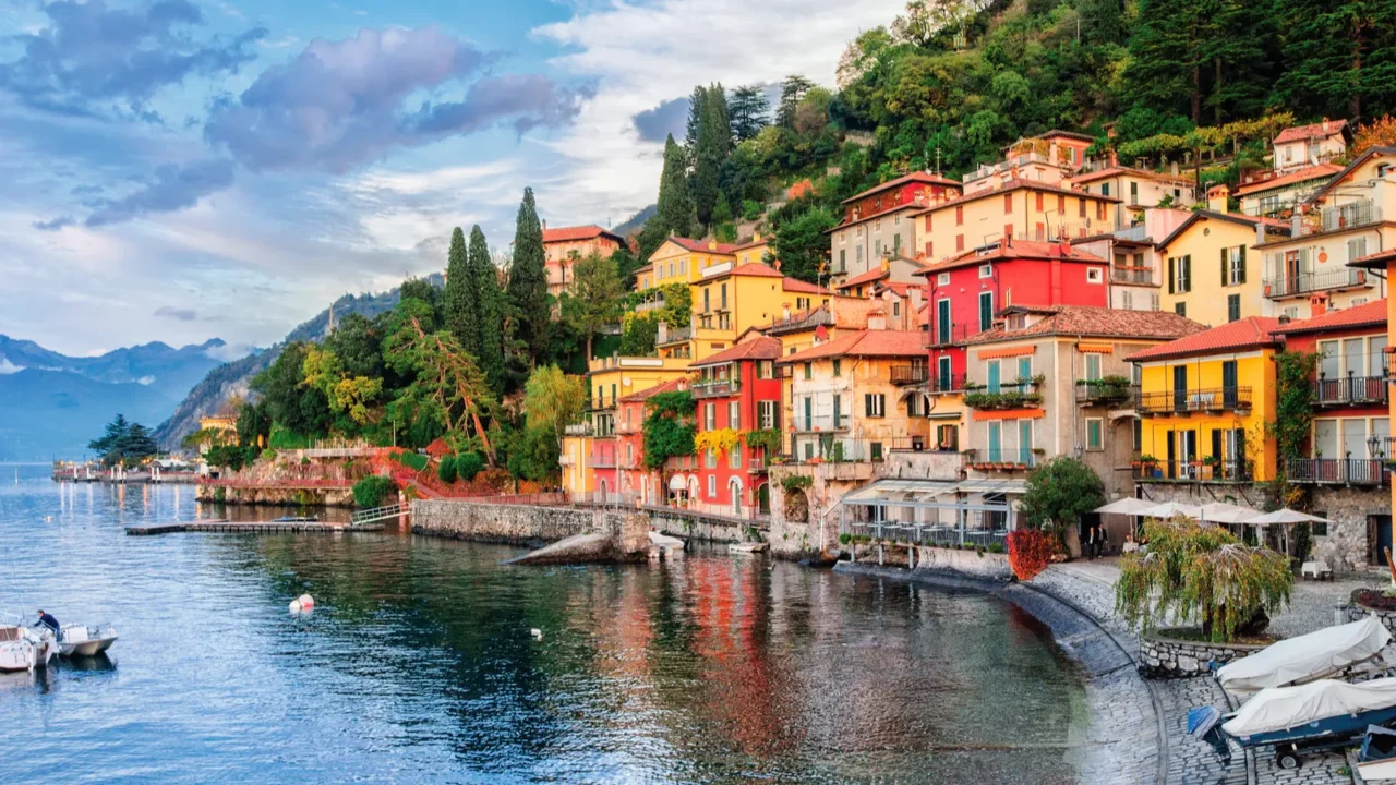 town of menaggio on lake como milan italy