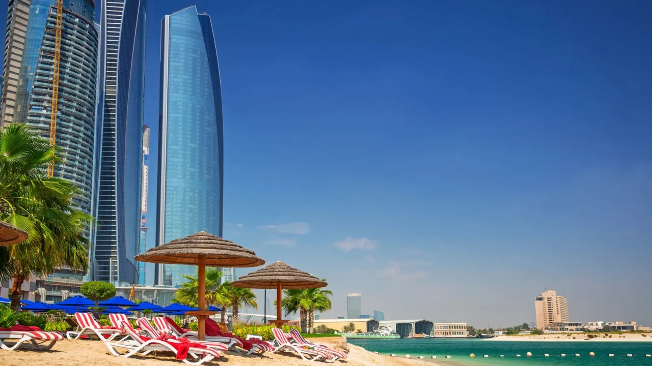 tropical beach in abu dhabi