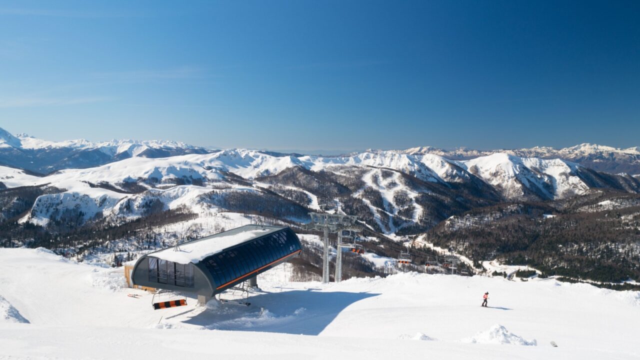 Ski resort in Montenegro called Kolasin 1600, daytime