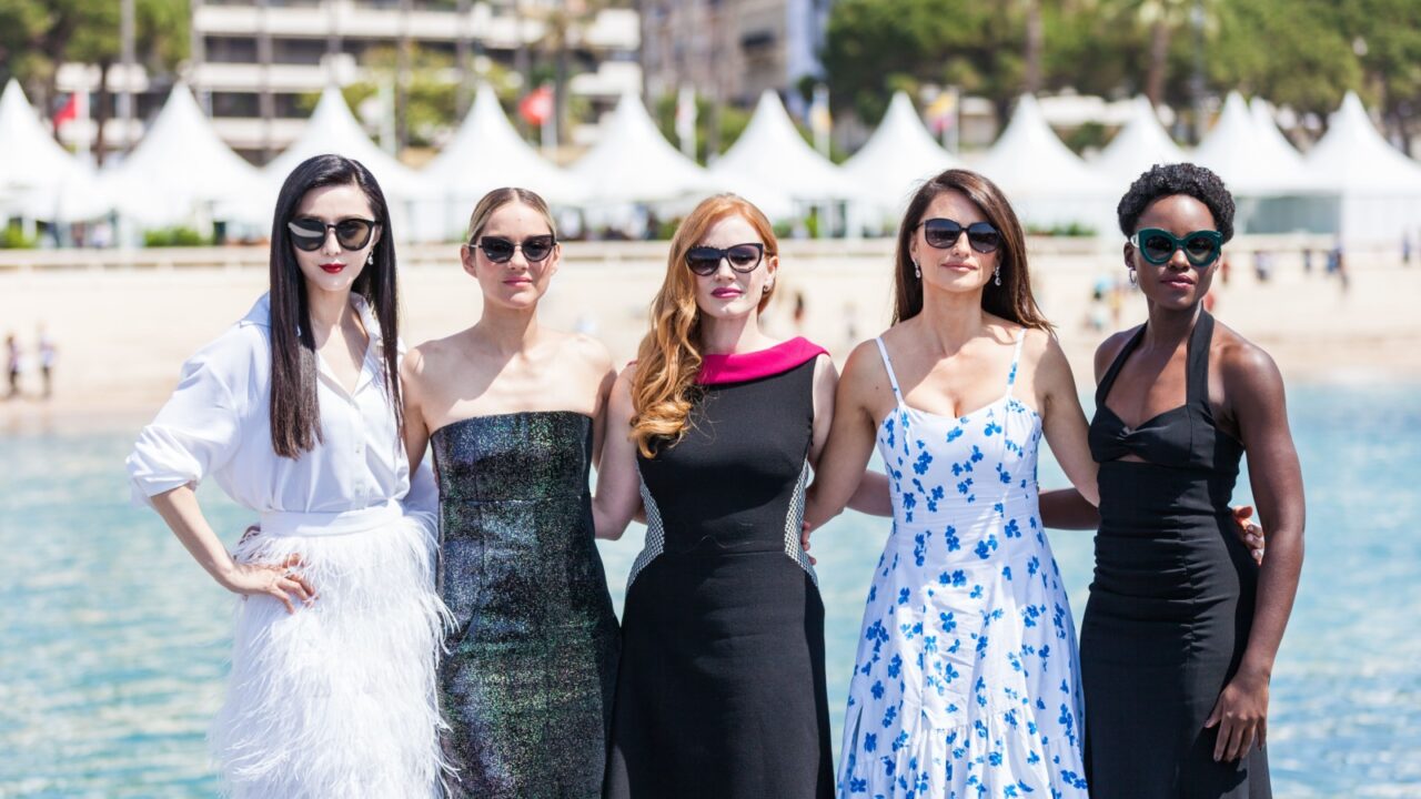 CANNES, FRANCE - MAY 10, 2018: Fan Bing Bing, Marion Cotillard, Jessica Chastain , Penelope Cruz and Lupita Nyong'o attend the '355' Photocall during the 71st annual Cannes Film Festival
