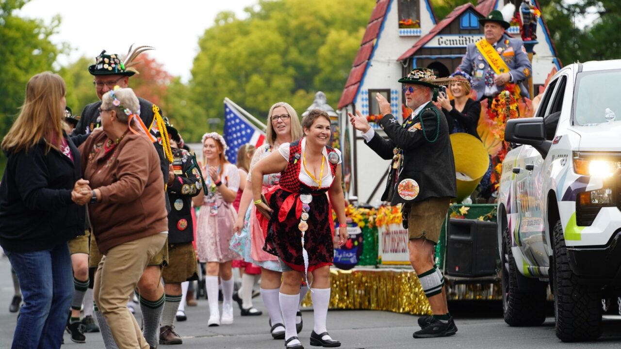 La Crosse, Wisconsin USA - October 1st, 2022: The community held a German fest parade during Oktoberfest.
