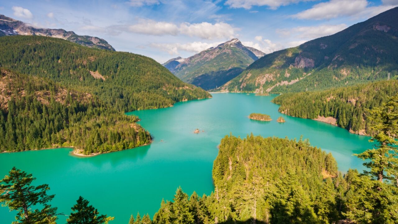 The Diablo Lake at North Cascades National Park in Washington State, USA