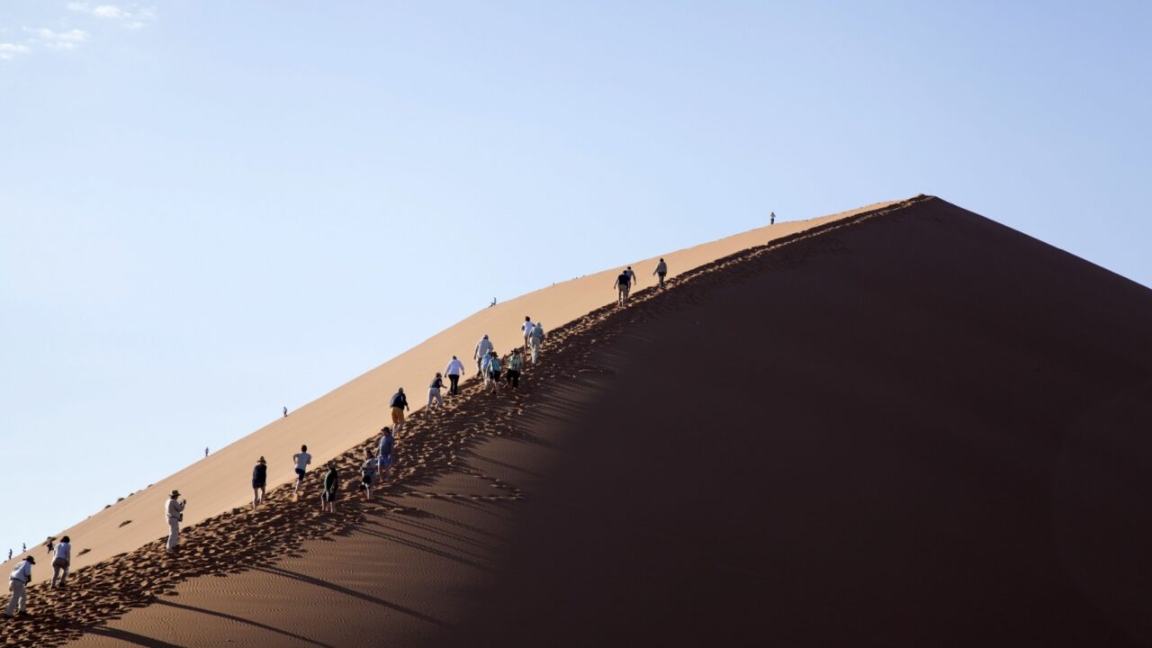 Dunes, Namibia, Namib desert, People, tourists