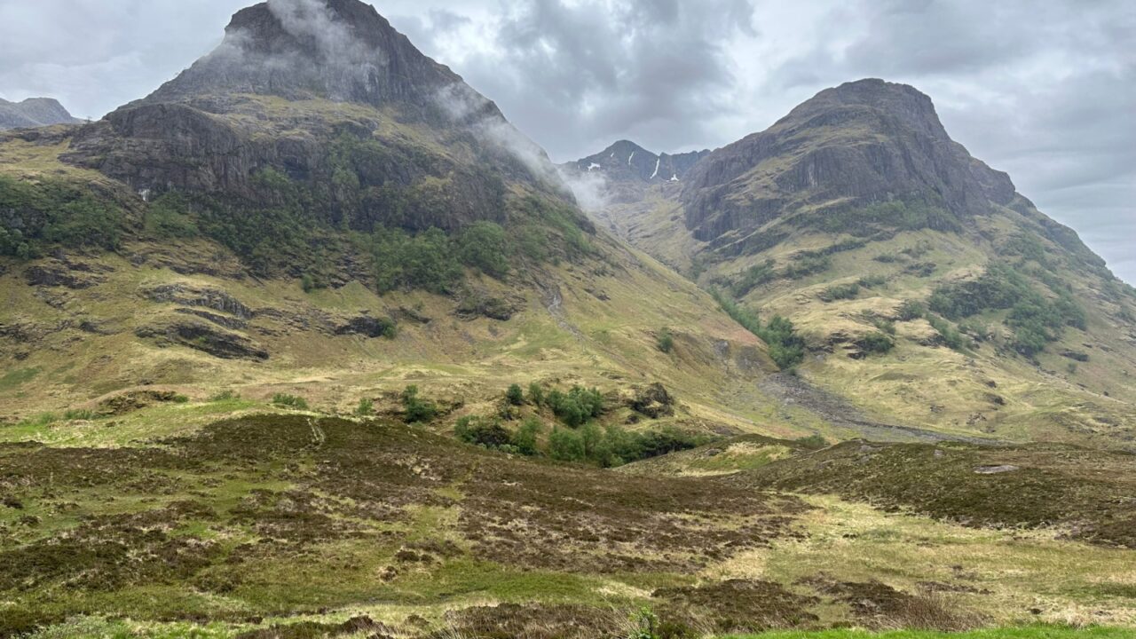 Beautiful view of the mountains in Glencoe