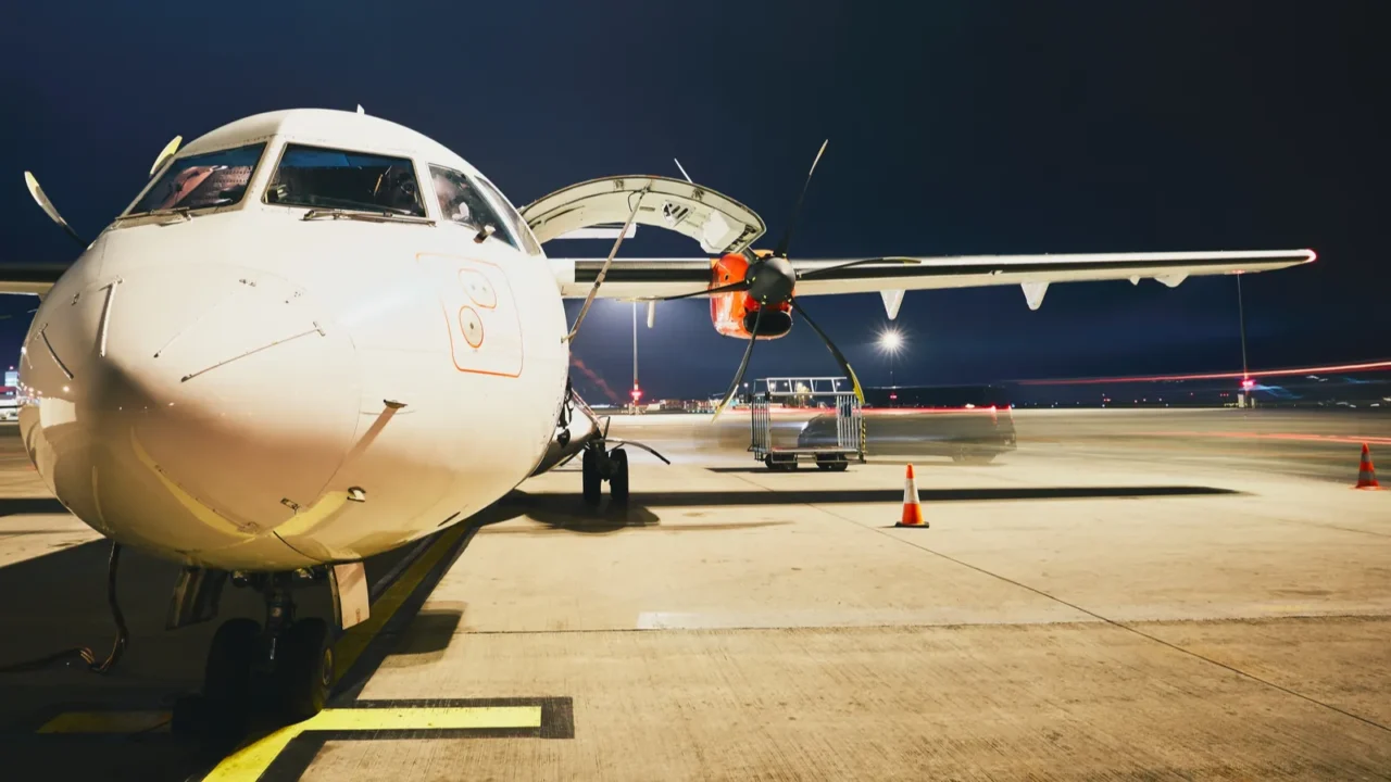 airport in the night