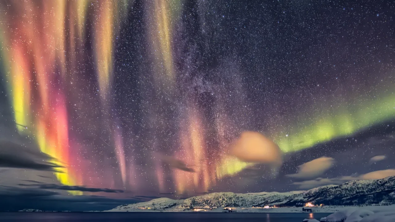 an aurora also commonly known as the northern lights or