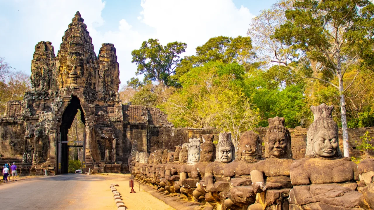 angkor ancient buddhist temple at daytime in cambodia