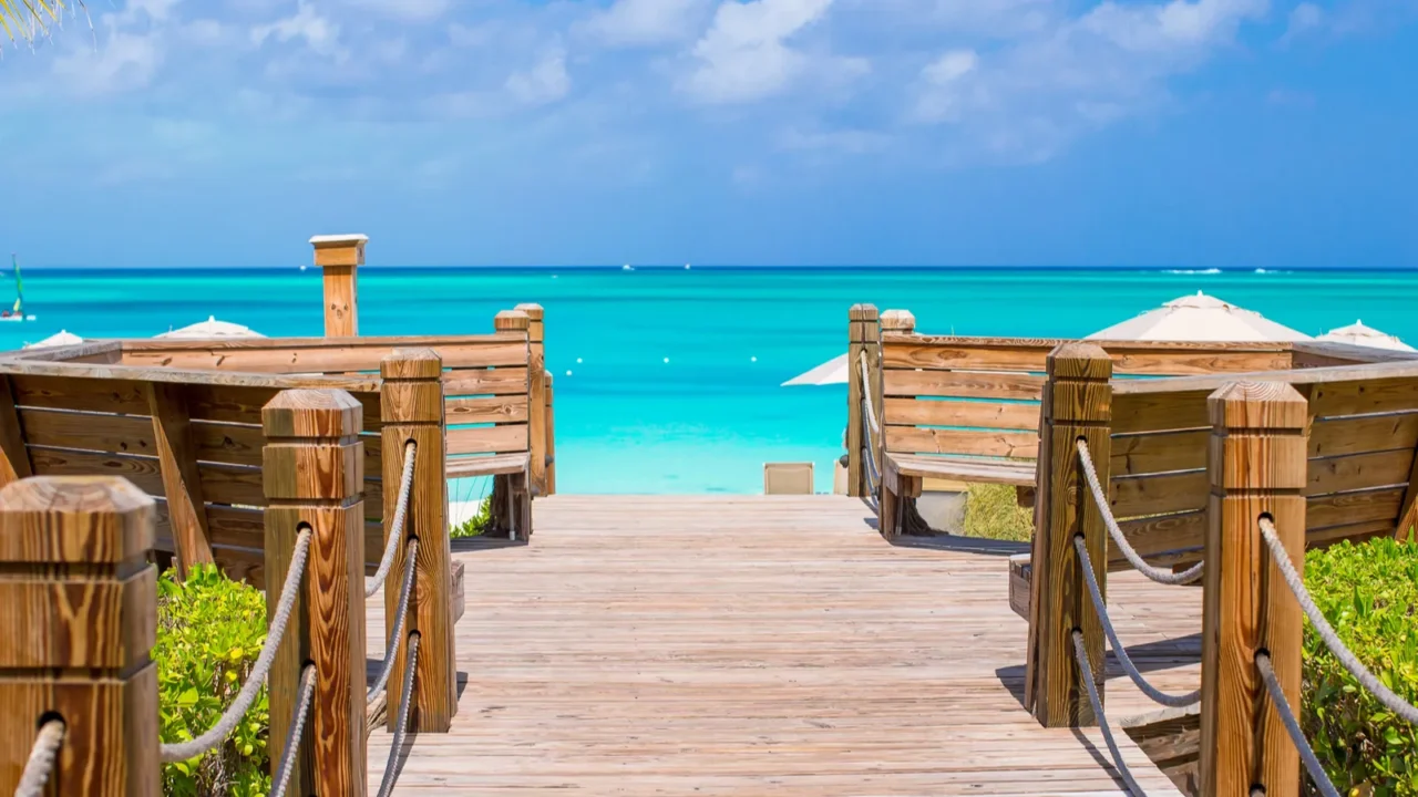 beautiful tropical landscape on providenciales island in the turks and