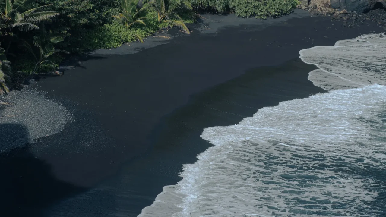 black sand beach on maui road to hana hawai 2022