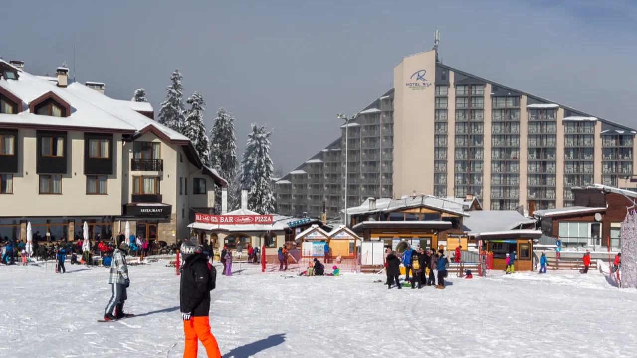 borovets bulgaria  january 14 2022 winter view of ski