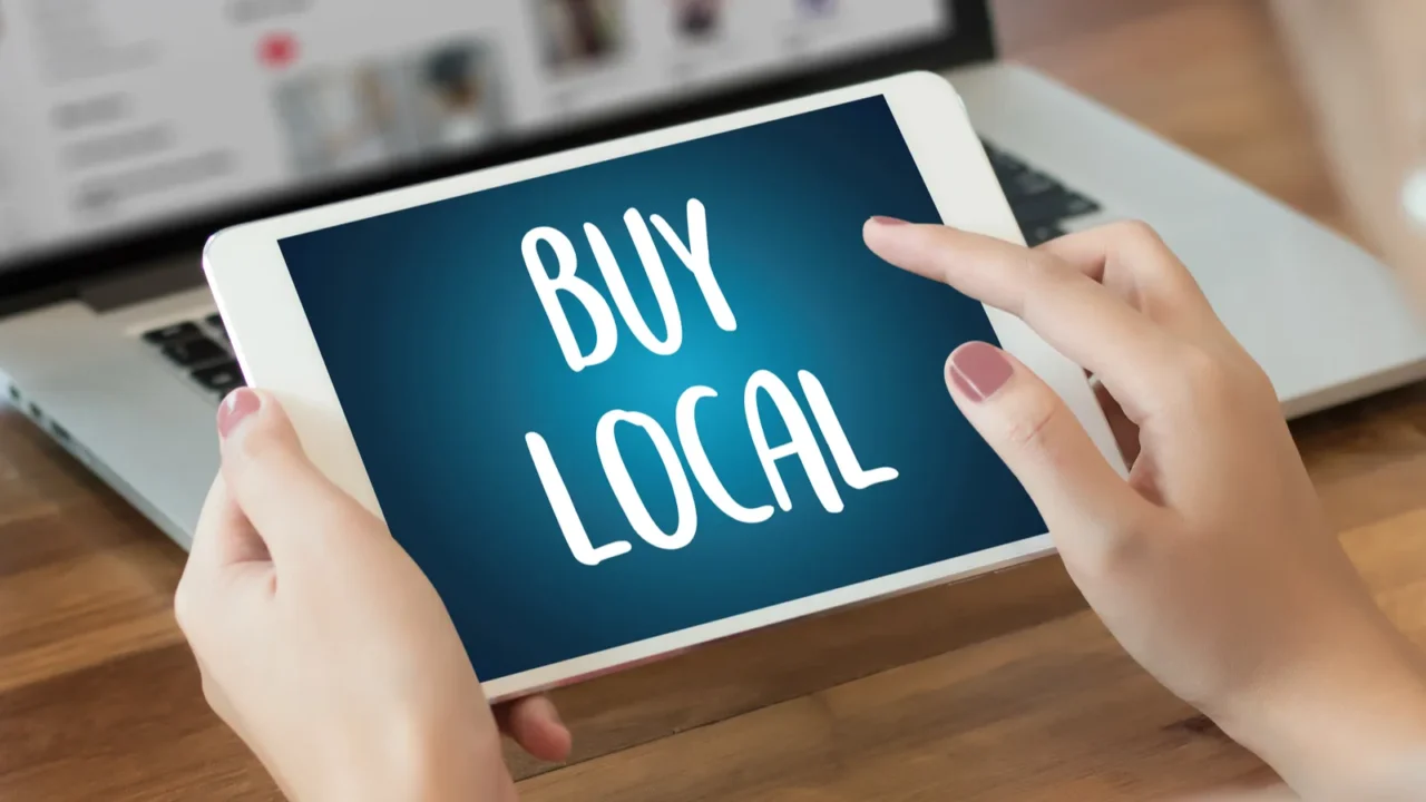 buy local fresh produce on sale at the local farmers