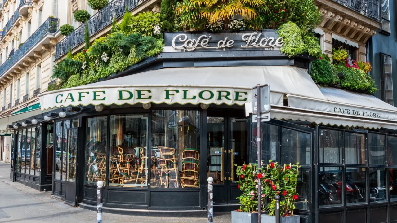 cafe de flore closed because of coronavirus epidemia paris