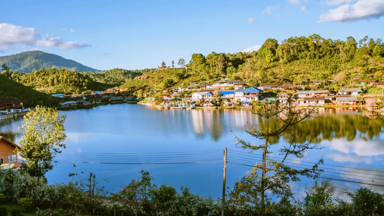 chinese on the mountain village at ban rak thai village