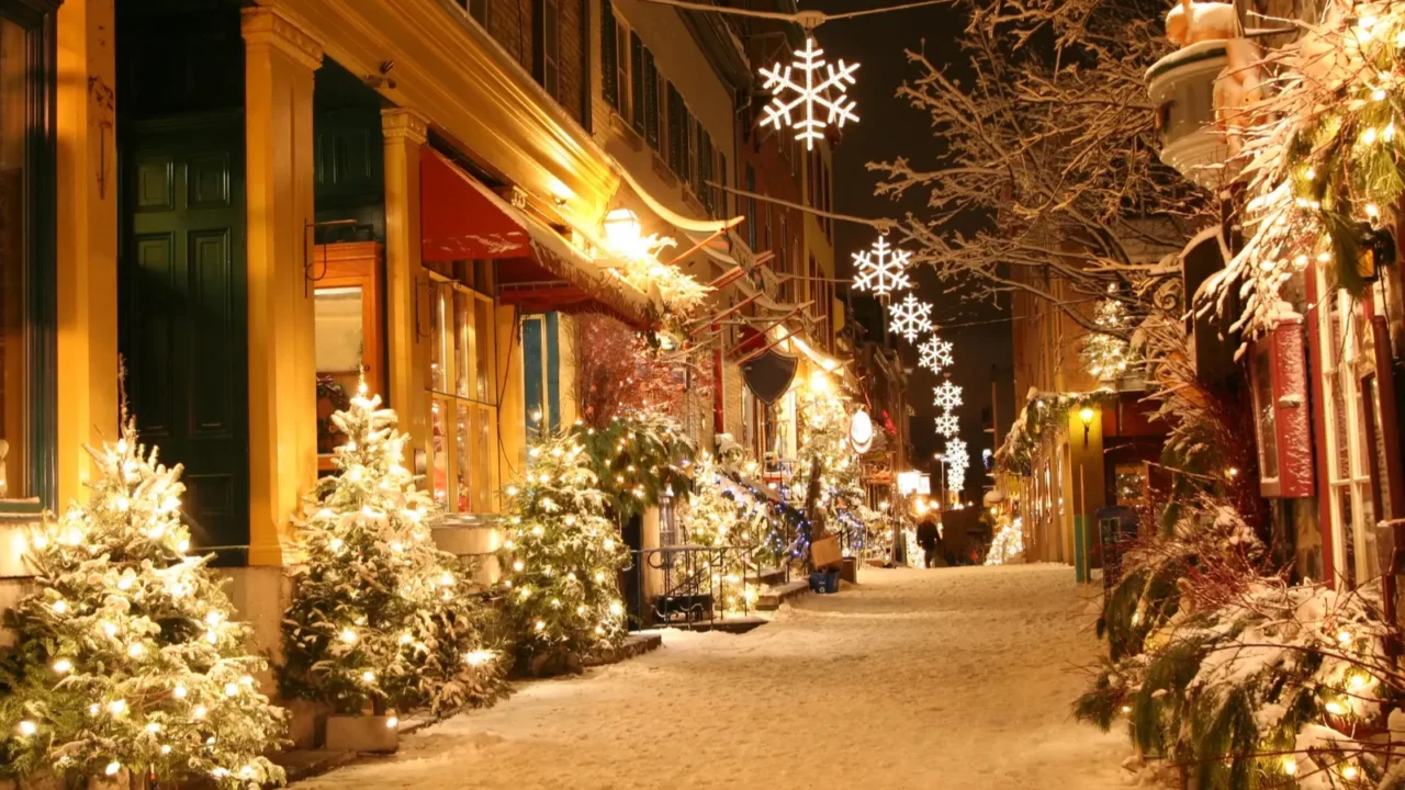 christmas night in quebec city