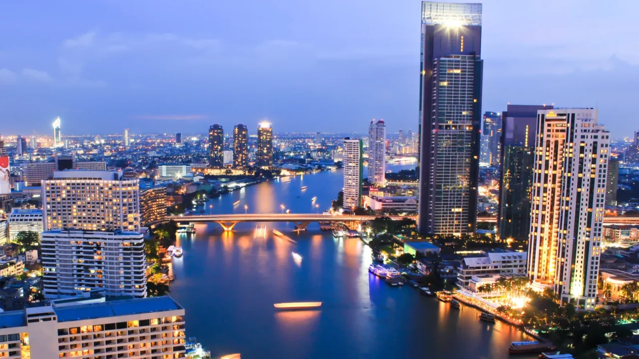 city top view in bangkok