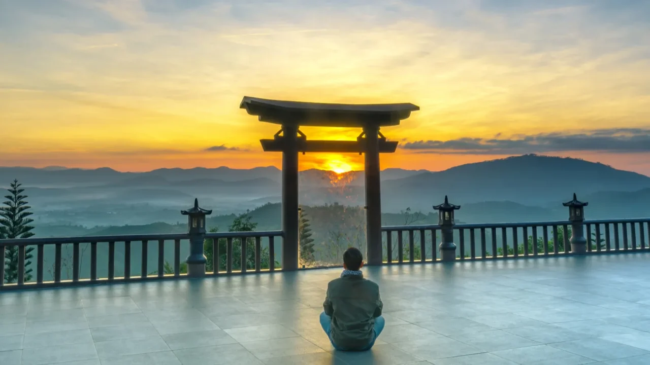 da lat vietnam october 30th 2018 the man meditating