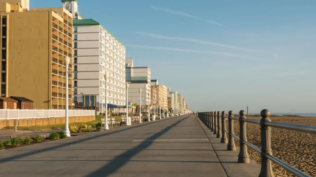 early morning on virginia beach