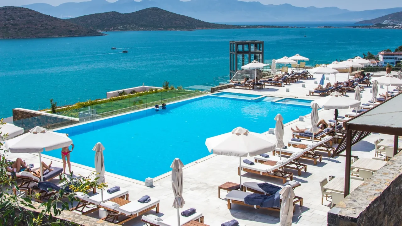 elounda city crete greece