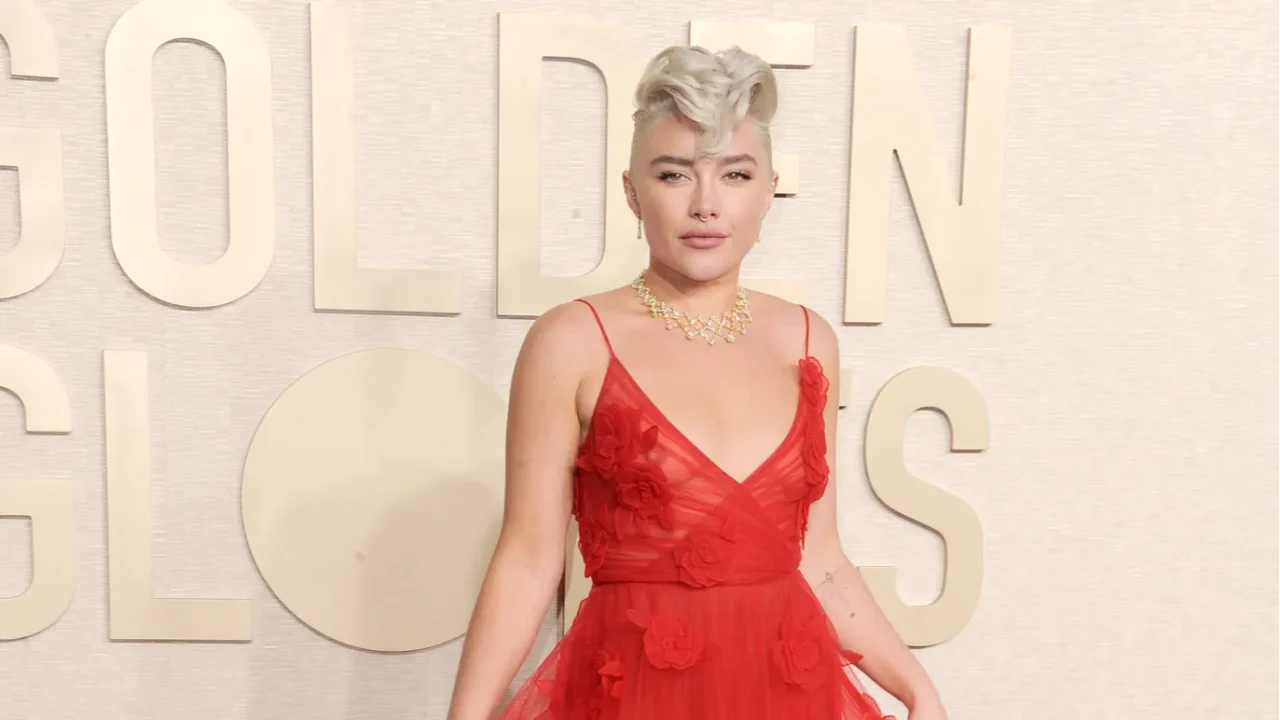 florence pugh at the 81st annual golden globe awards held