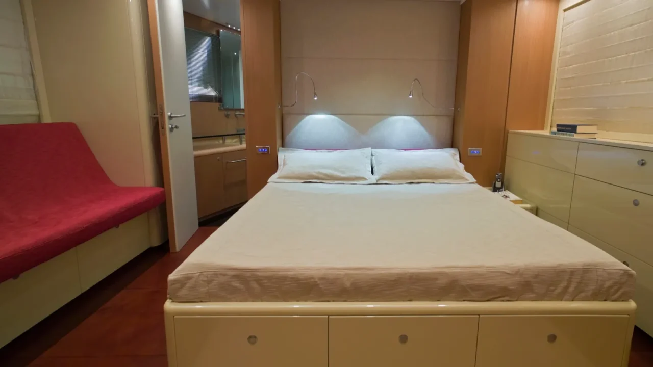 france cannes luxury yacht master bedroom