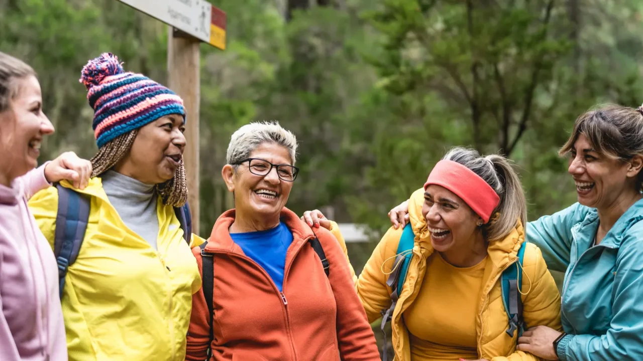 group of women with different ages and ethnicities having fun