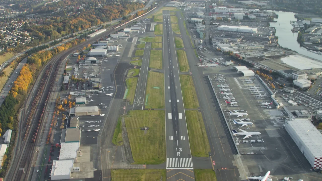high view of executive airport