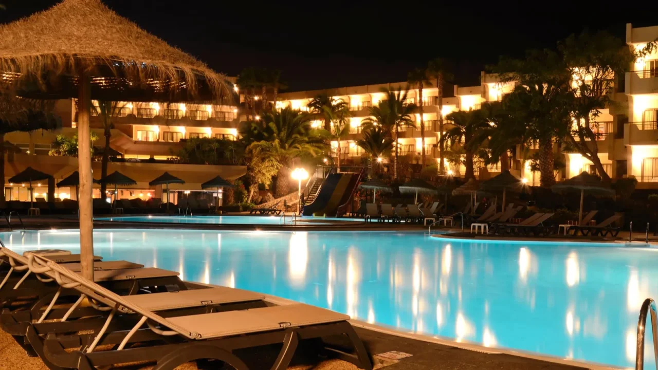 idyllic landscape for tropical swimming pool