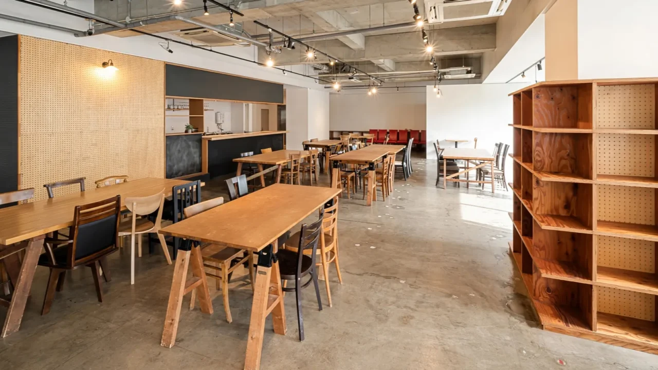 interior of event space and cafe