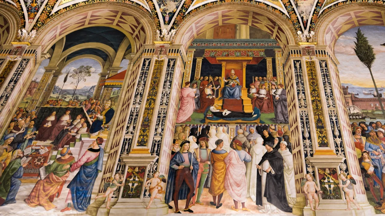 interior view of sienna cathedral