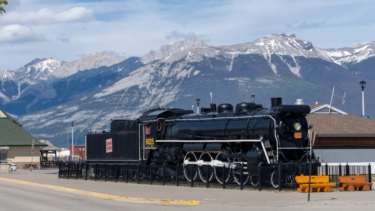 jasper alberta canada may 29 2021 decoration steam