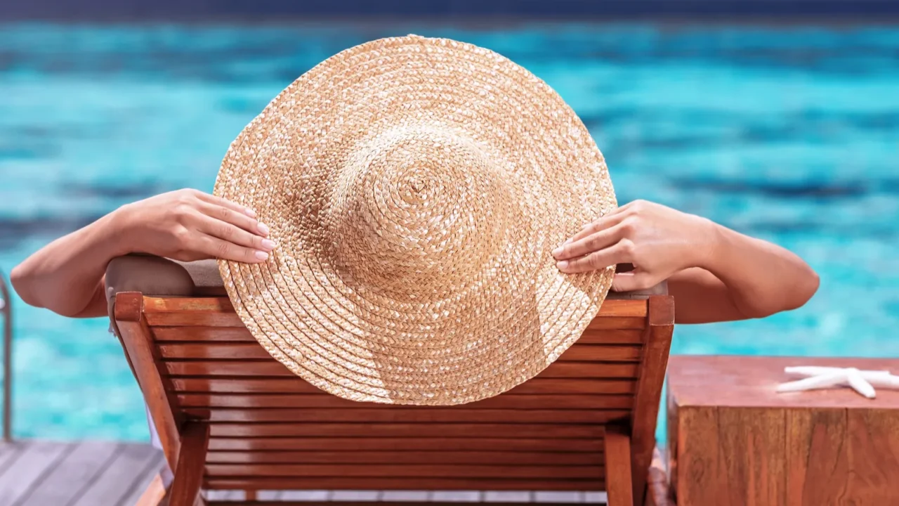 luxury female on the beach