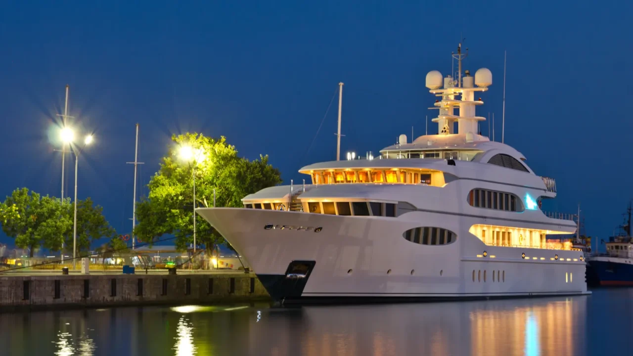 luxury yacht in the port
