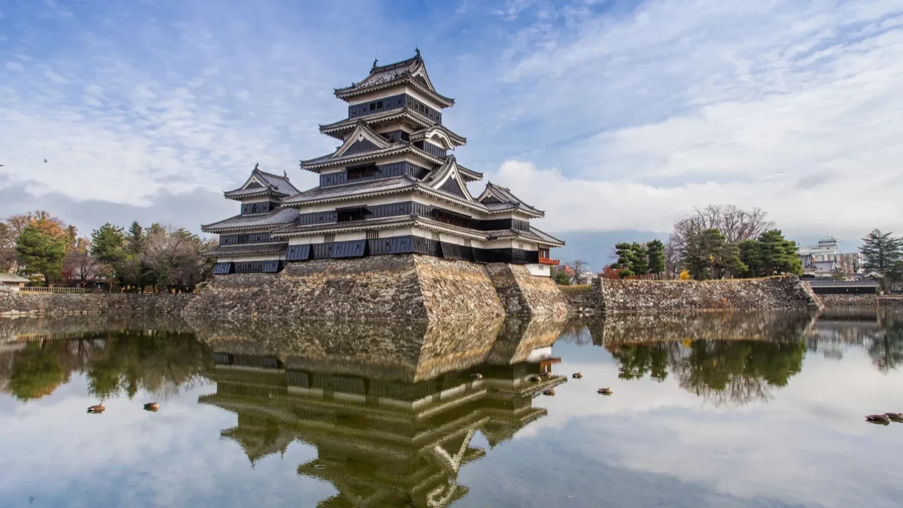 matsumoto castle against blue sky