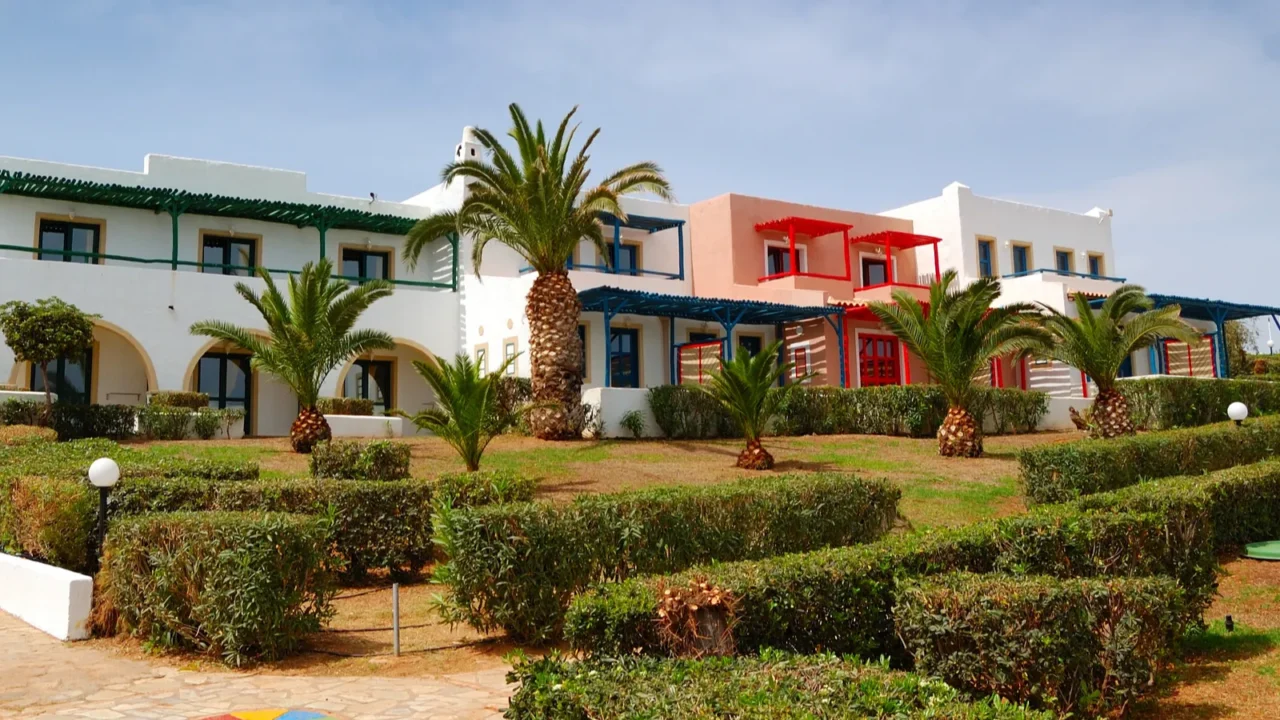 modern luxury villas at popular hotel crete greece