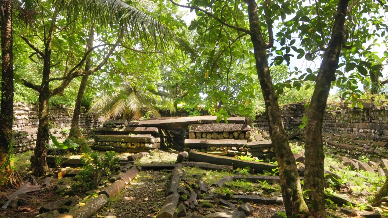 nan madol archaeological site on the island of pohnpei