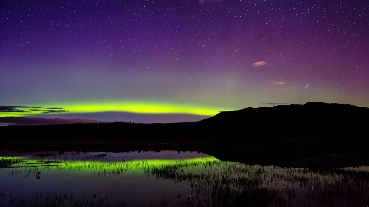 northern lights aurora borealis in the canadian nature
