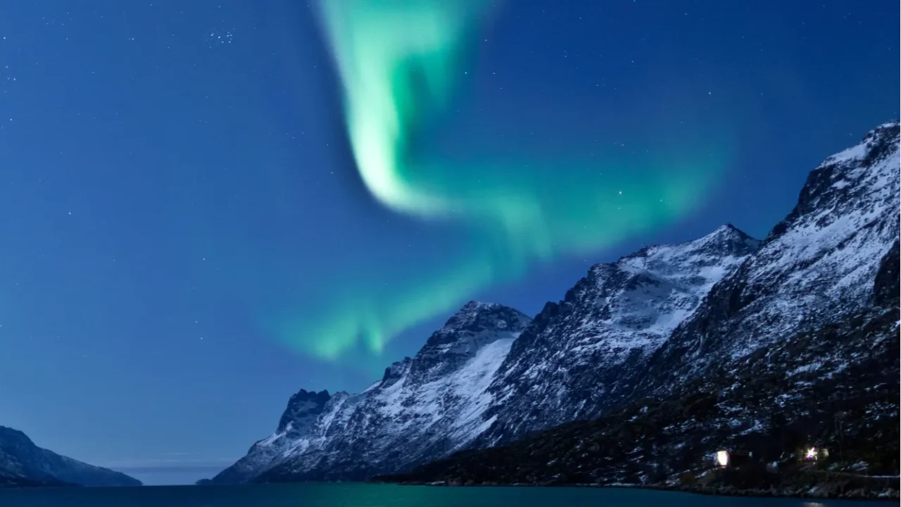 northern lights aurora borealis in the sky