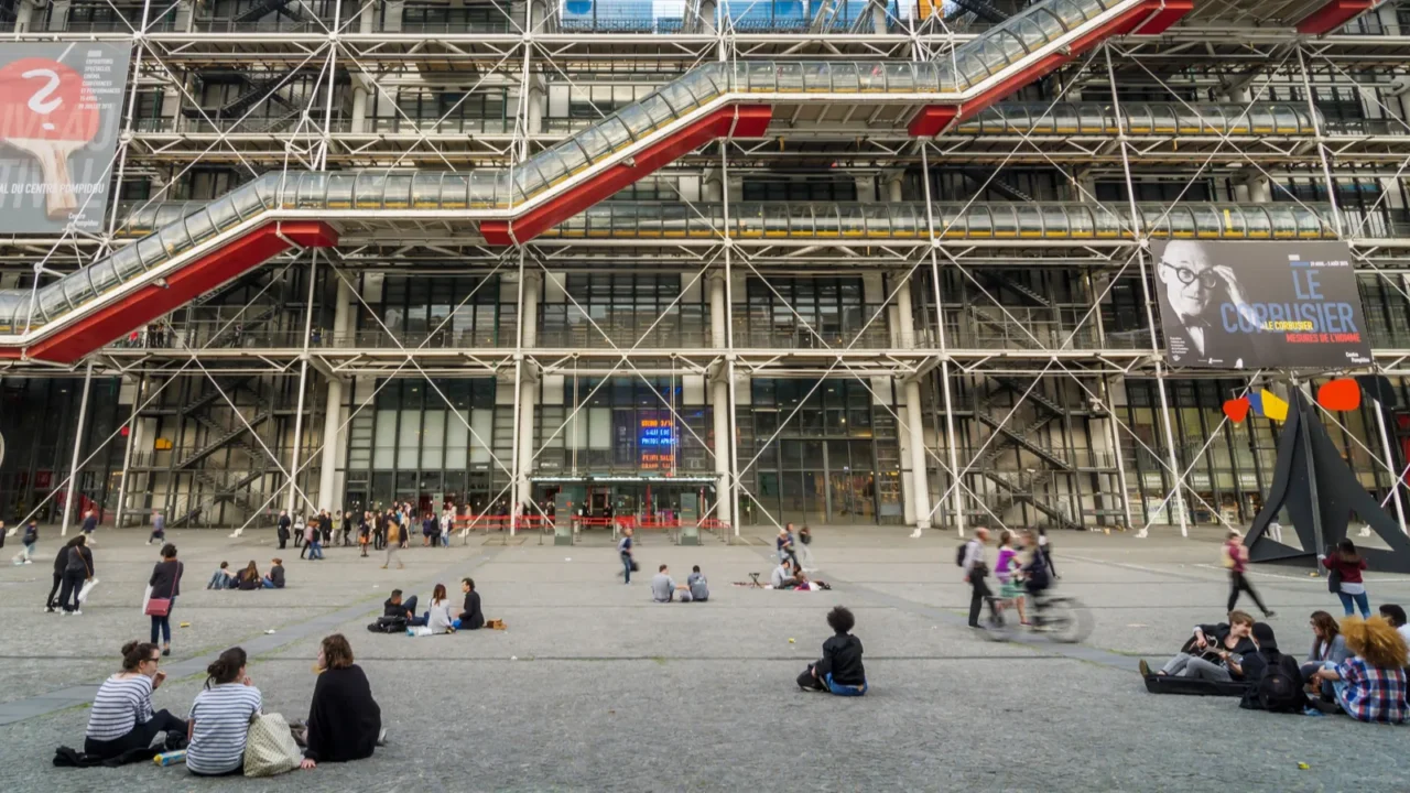 paris france  may 14 2015 people visit centre of