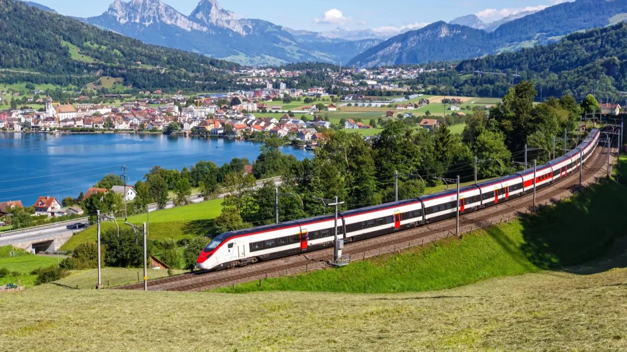 passenger train type stadler giruno smile of schweizerische bundesbahnen sbb
