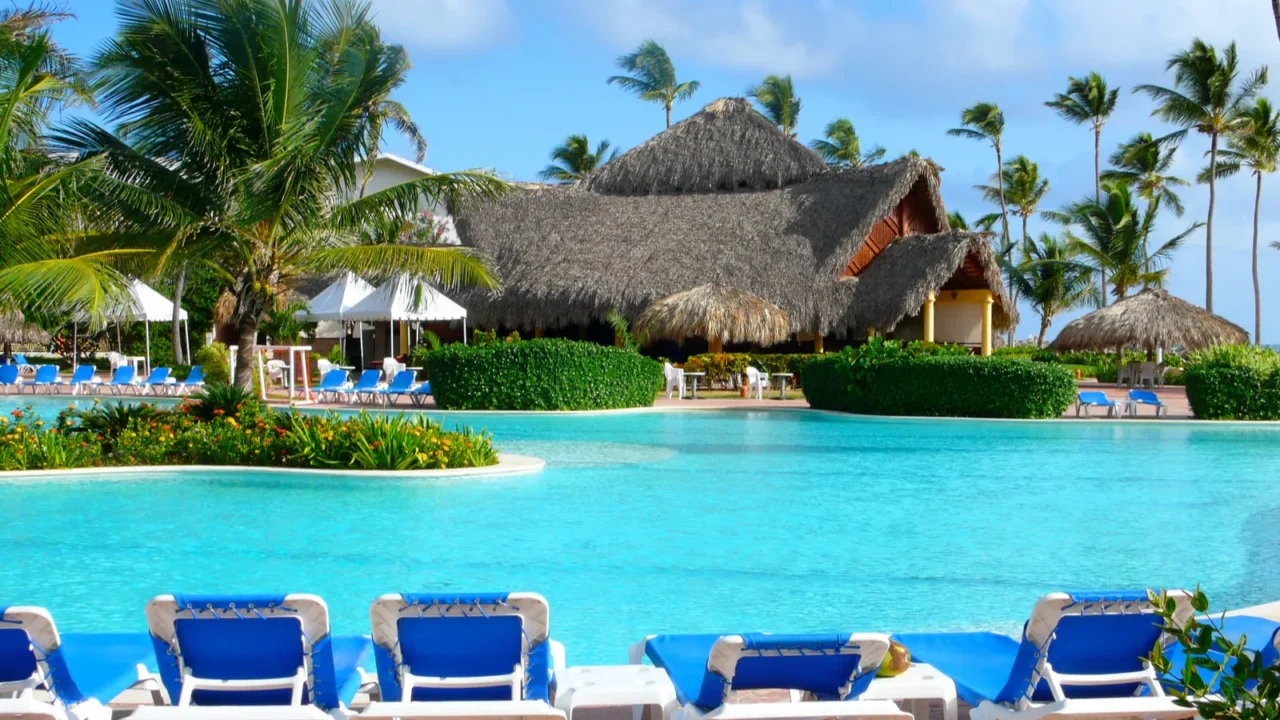relaxing pool in caribbean