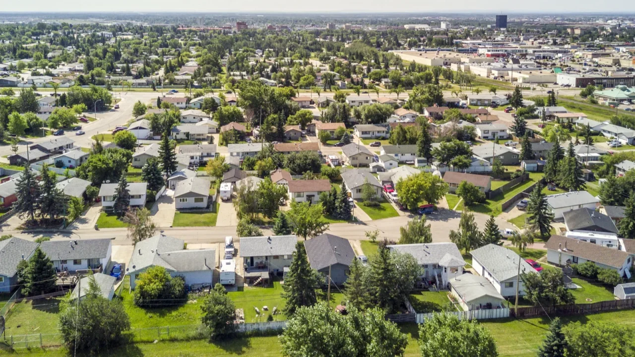 residential area of grande prairie alberta canada