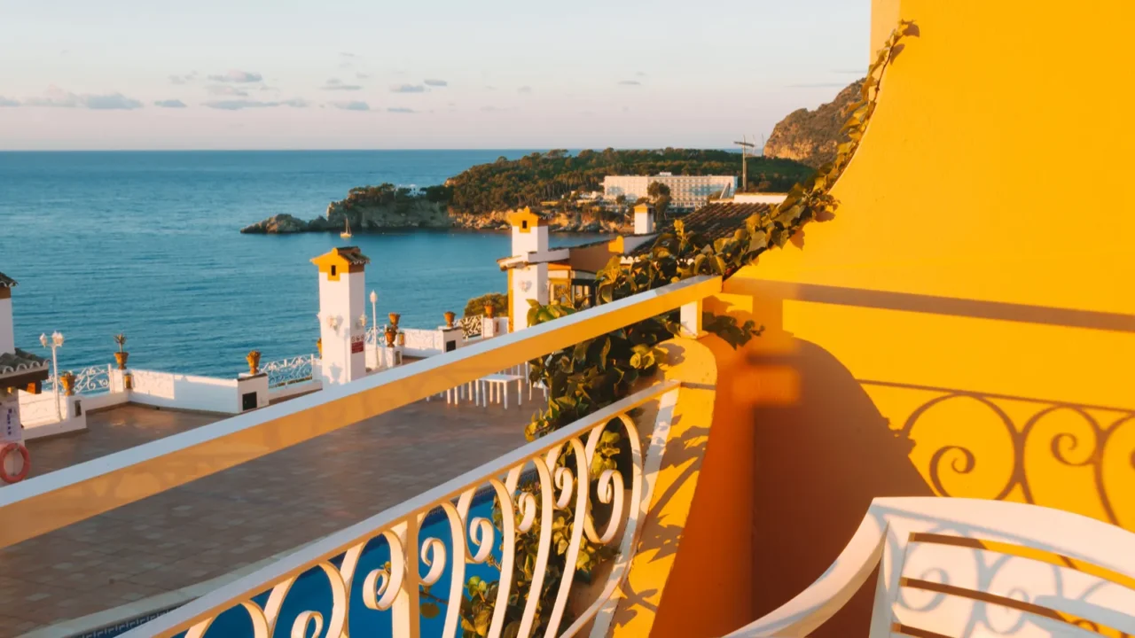rural balcony with seawiews