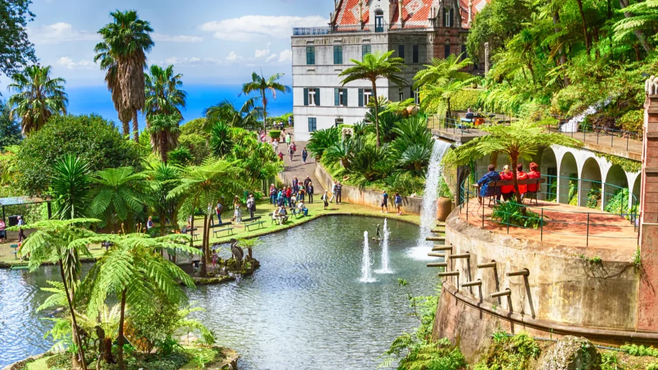 scenic of monte palace tropical garden funchal madeira island portugal