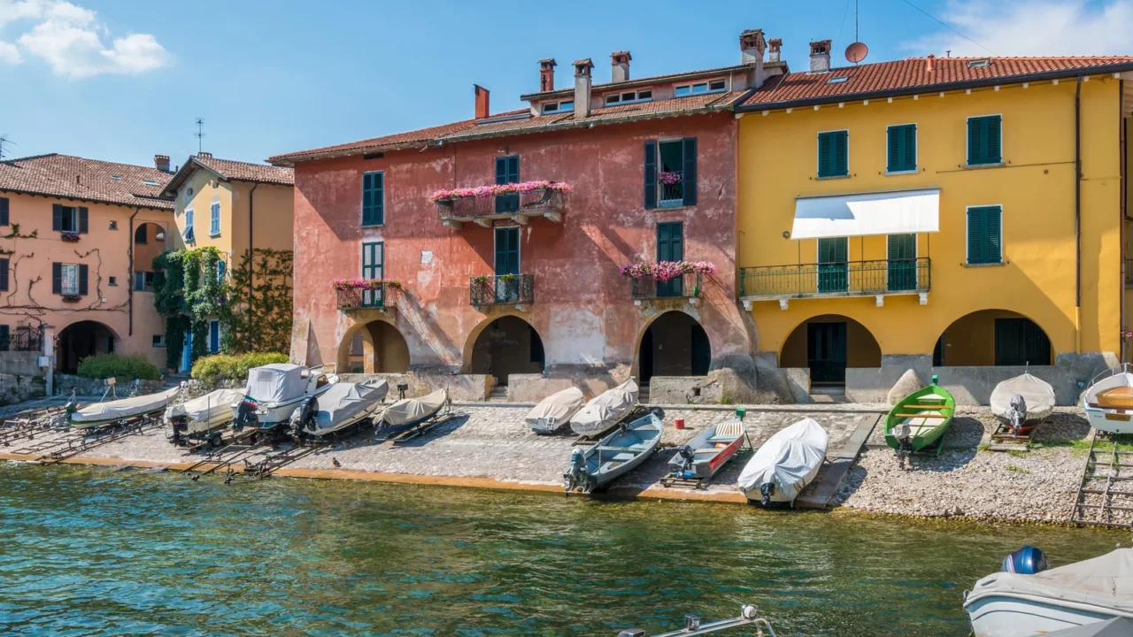 scenic sight in mandello del lario picturesque village on lake