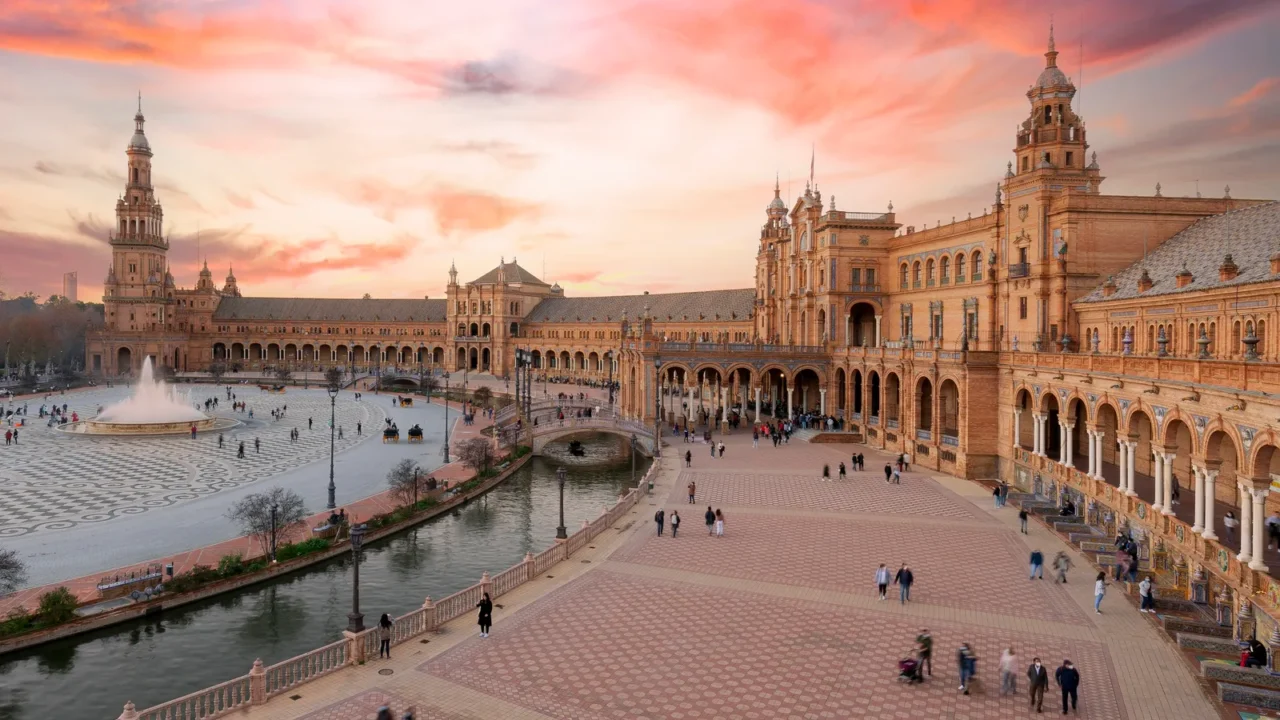 scenic view of plaza de espana the plaza de espana