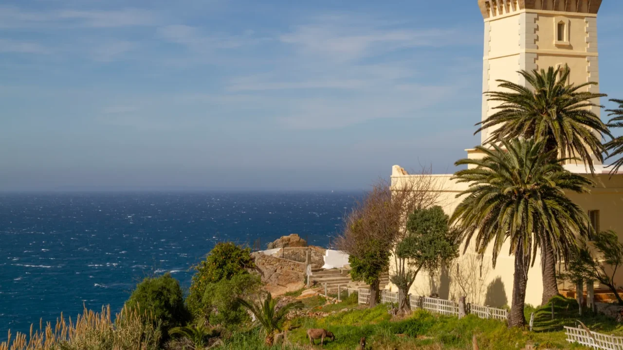 signal lighthouse at cape spartel in north africa near tangier