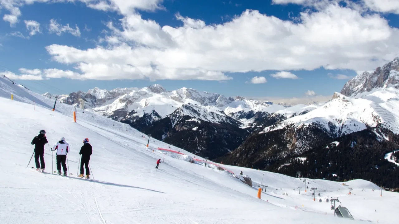 skiing in the dolomites