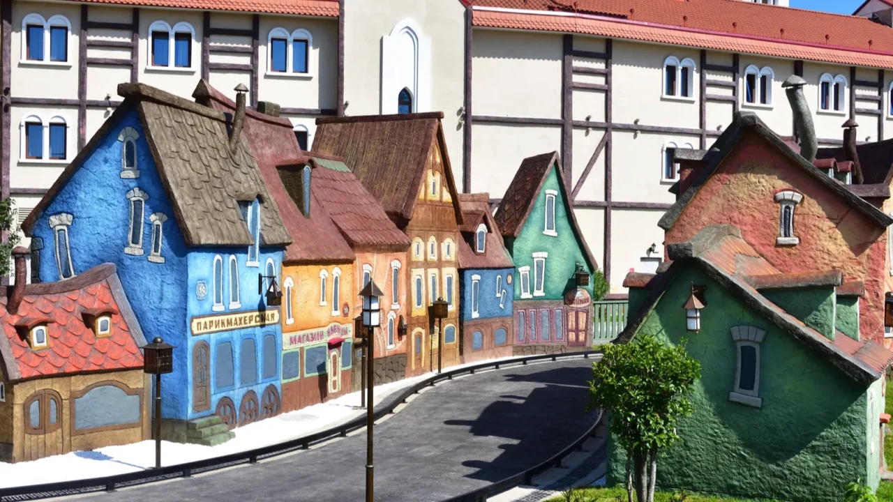 sochi russia august 10 2019 mini children city in the