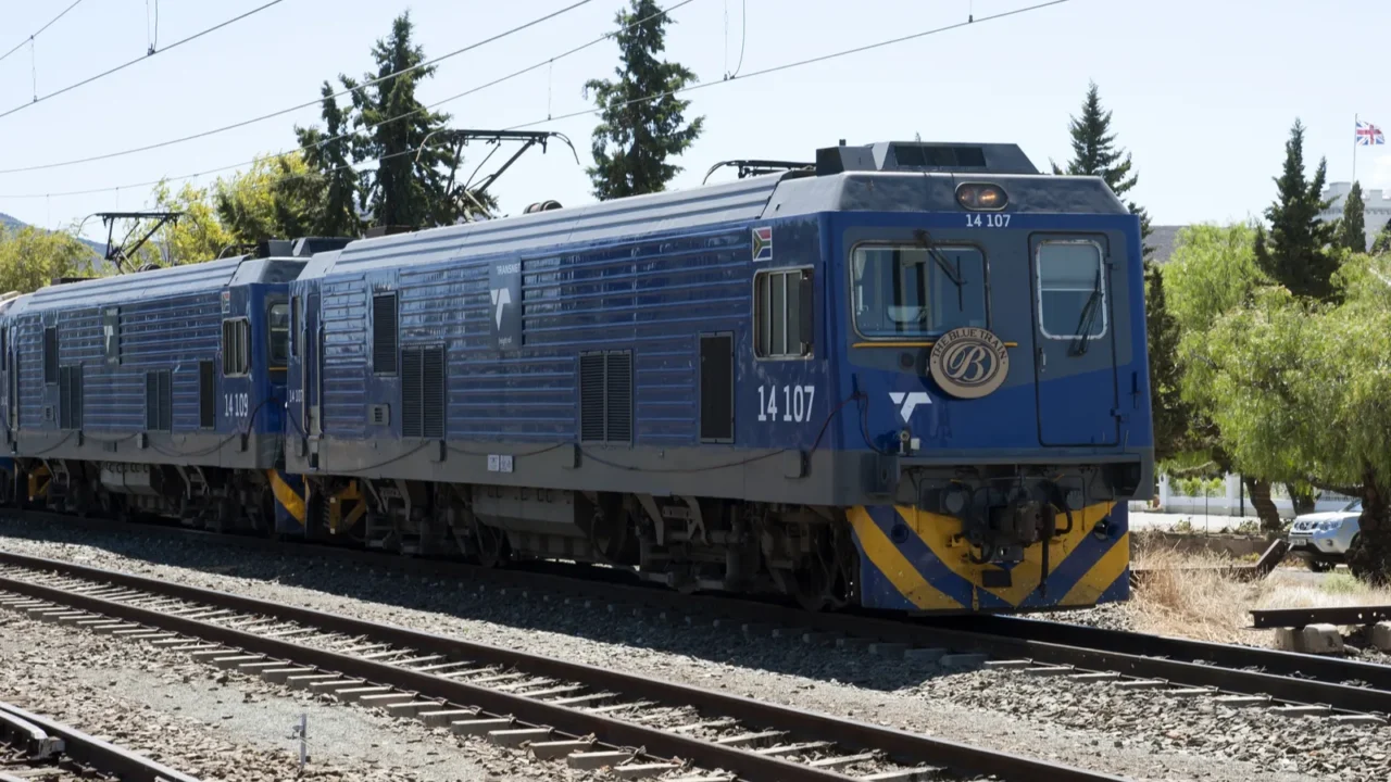 south africas luxury blue train in the central karoo