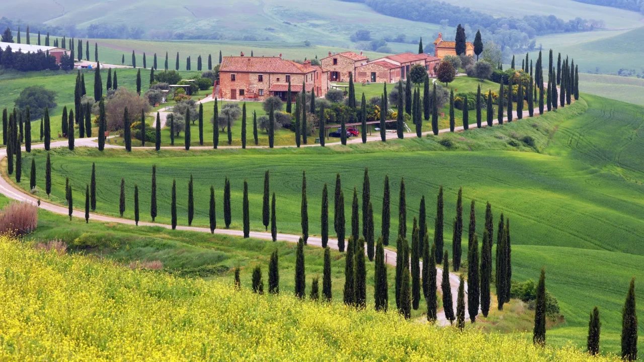 summer landscape in tuscany italy europe